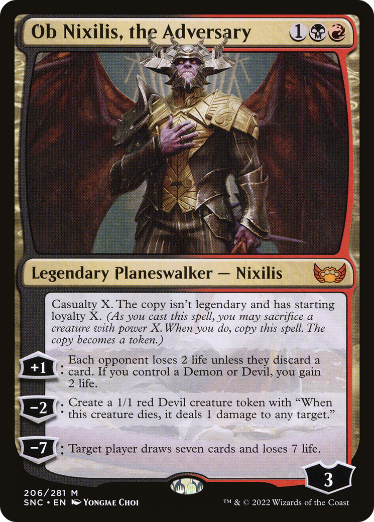 Ob Nixilis, the Adversary (SNC-206) - Streets of New Capenna - Magic The Gathering