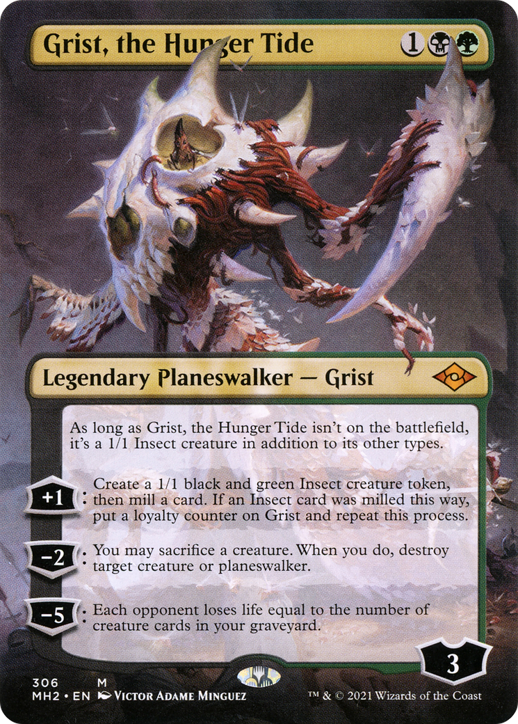Grist, the Hunger Tide (Borderless) (MH2-306) - Modern Horizons 2 - Magic The Gathering