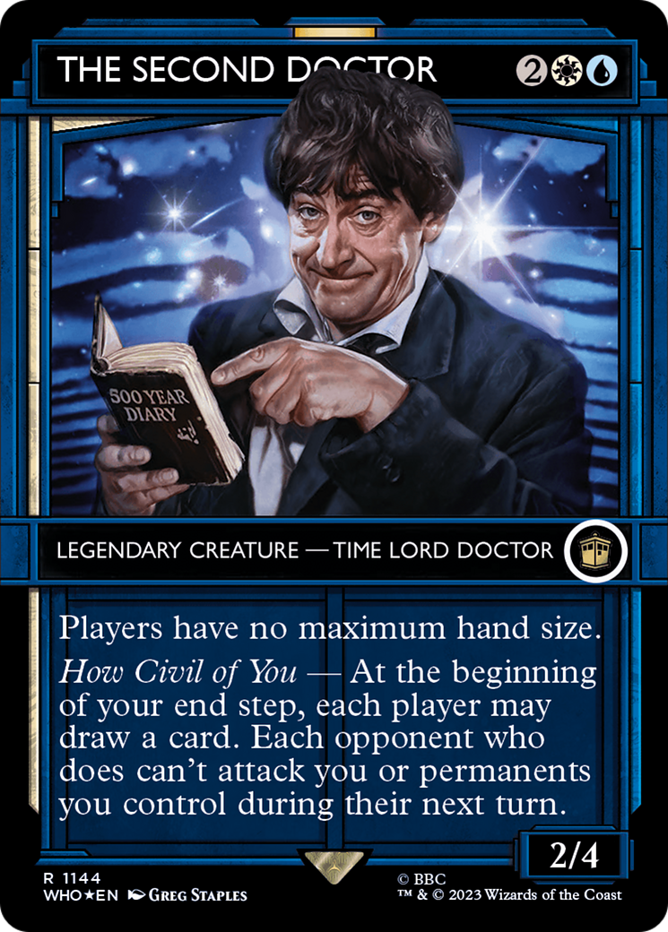 FOIL The Second Doctor (Showcase) (Surge Foil) (WHO-1144) - Doctor Who - Magic The Gathering
