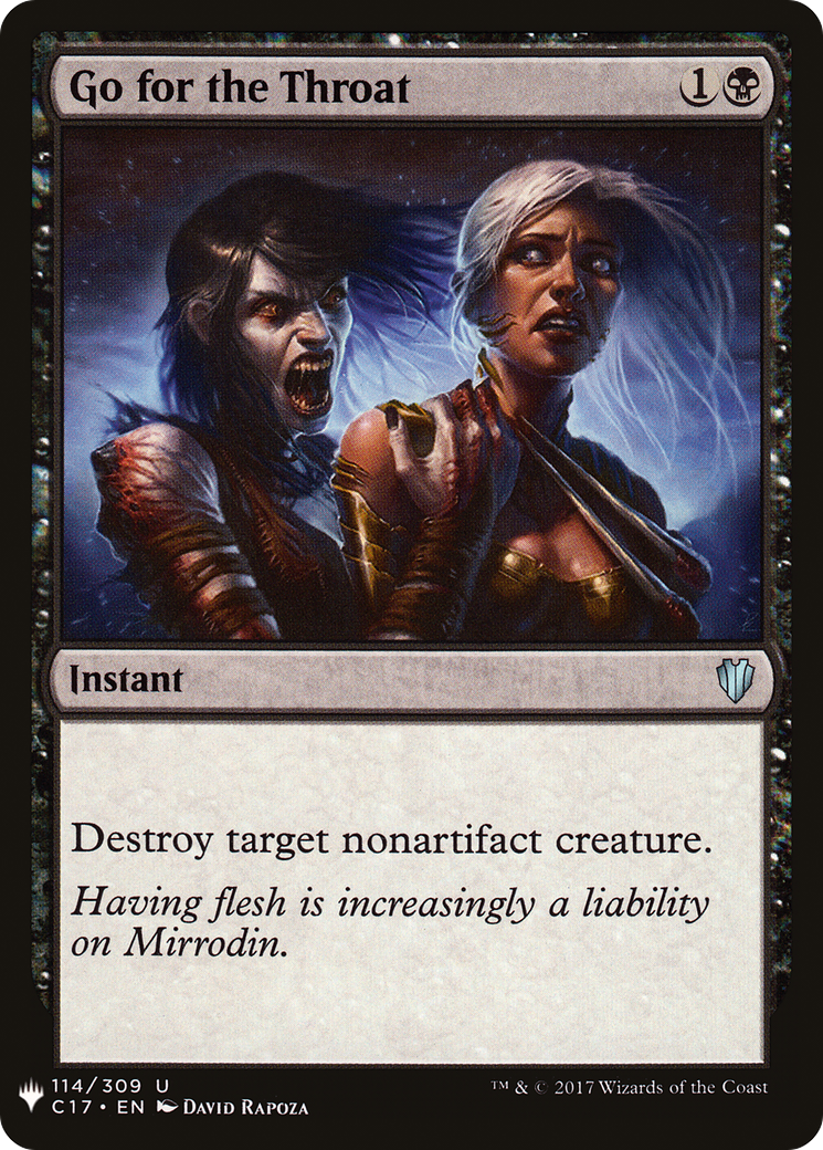 Go for the Throat (LIST-C17-114) - The List - Magic The Gathering