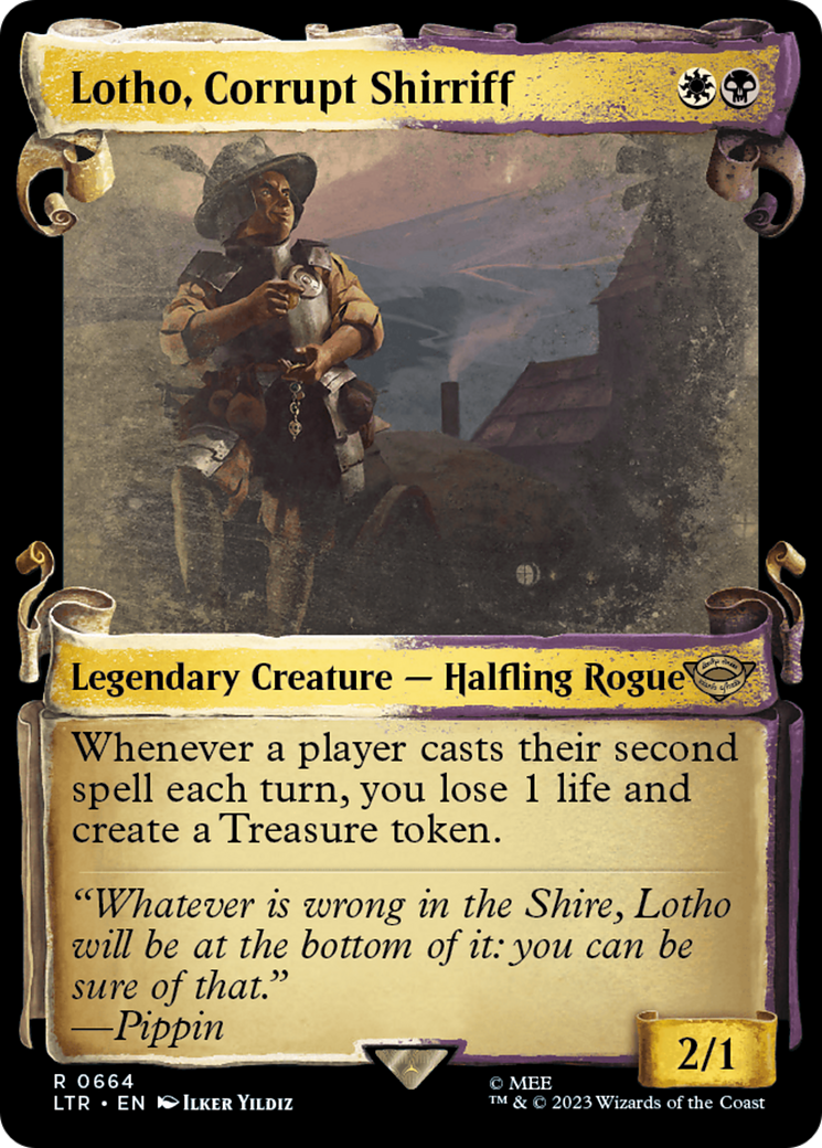 Lotho, Corrupt Shirriff (Showcase Scrolls) (LTR-664) - The Lord of the Rings: Tales of Middle-earth - Magic The Gathering