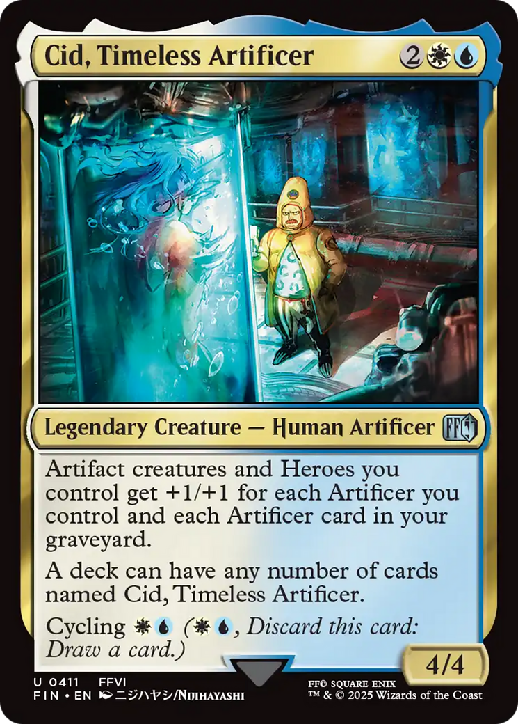 FOIL Cid, Timeless Artificer (0411) (FIN-411) - FINAL FANTASY - Magic The Gathering