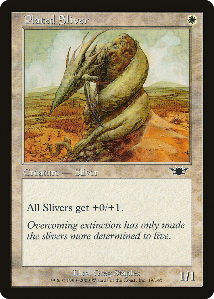 FOIL Plated Sliver (LGN-019) - Legions - Magic The Gathering