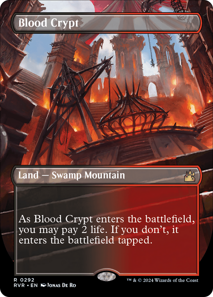 FOIL Blood Crypt (Borderless) (RVR-292) - Ravnica Remastered - Magic The Gathering