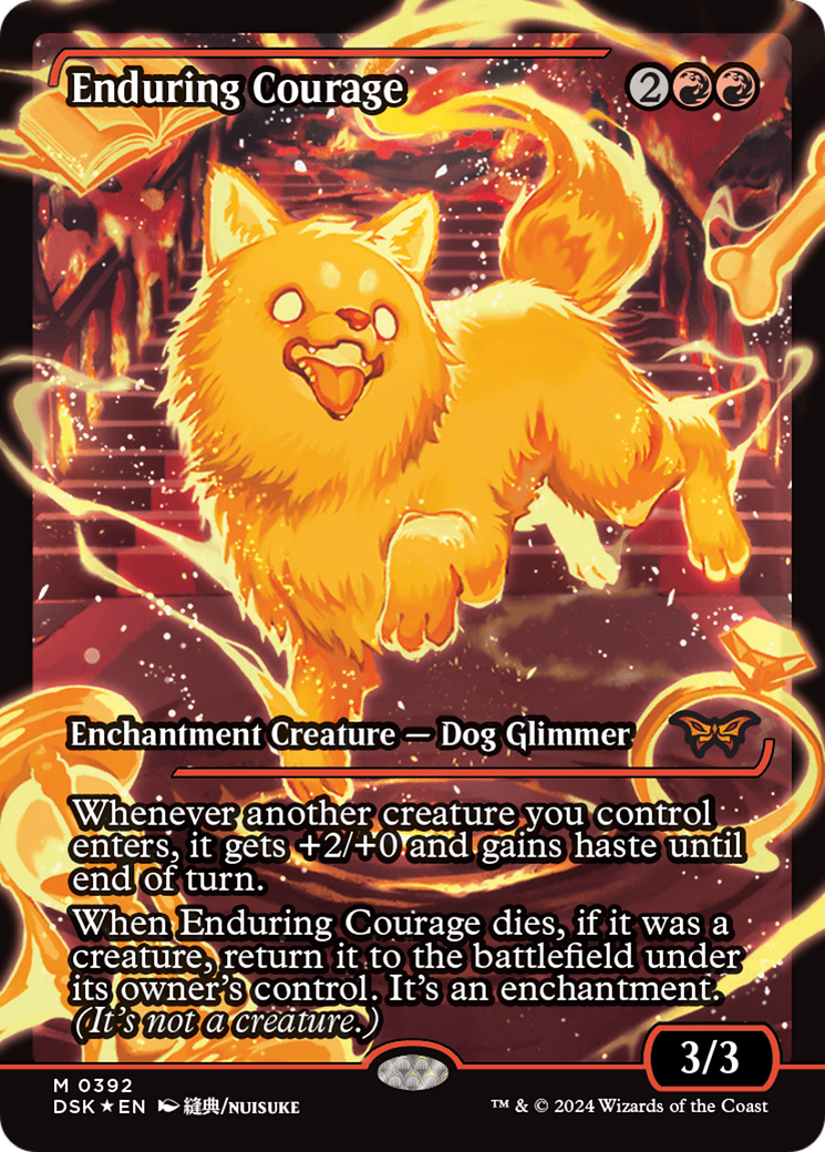 FOIL Enduring Courage (DSK-392) - Duskmourn: House of Horror - Magic The Gathering
