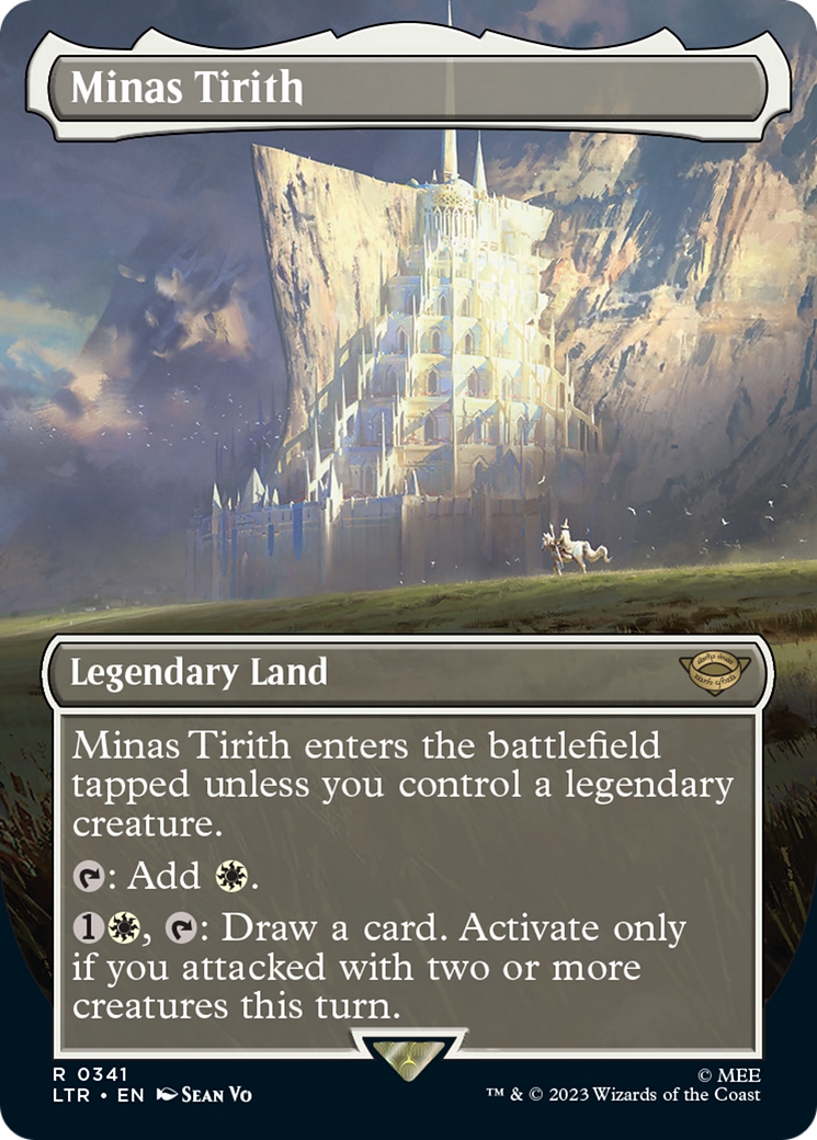FOIL Minas Tirith (0341) (Borderless) (LTR-341) - The Lord of the Rings: Tales of Middle-earth - Magic The Gathering