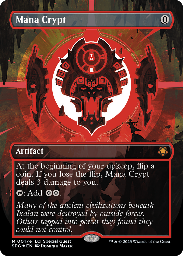 FOIL Mana Crypt (0017e) (Borderless) (SPG-17E) - Special Guests - Magic The Gathering