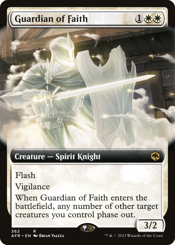FOIL Guardian of Faith (Extended Art) (AFR-362) - Adventures in the Forgotten Realms - Magic The Gathering