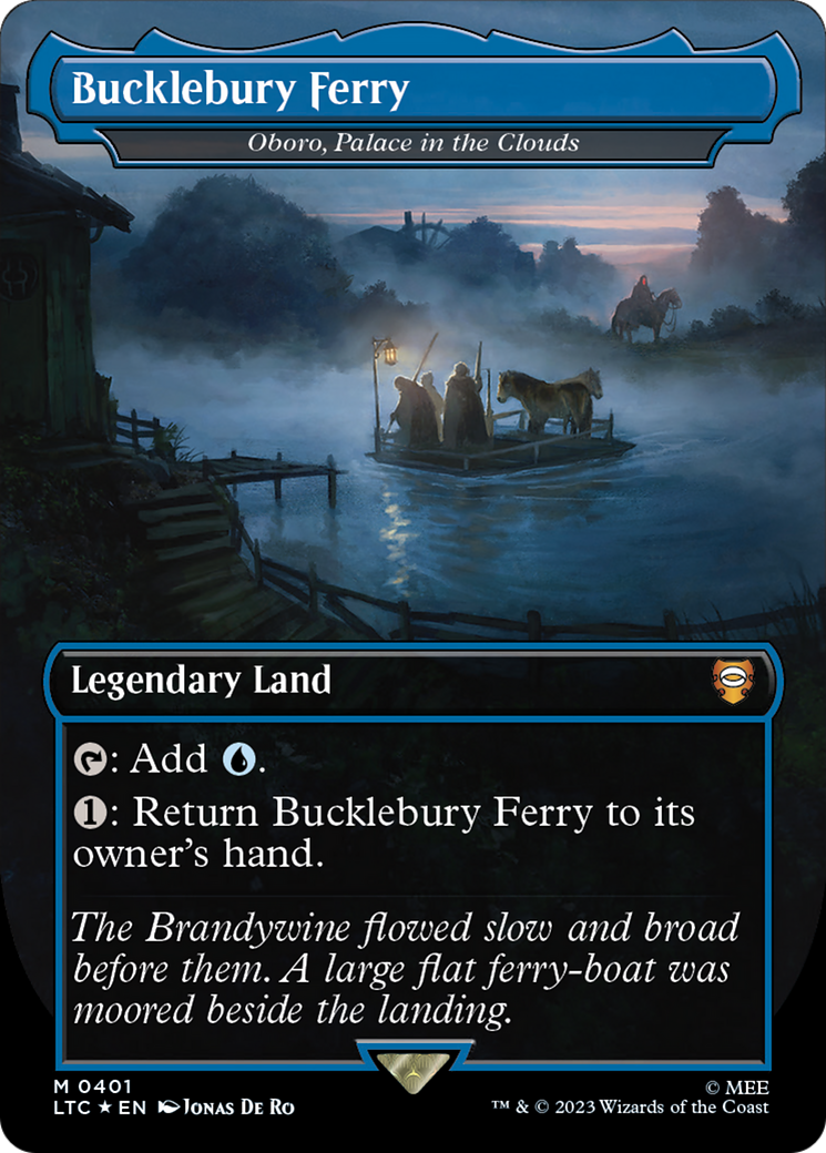 FOIL Bucklebury Ferry - Oboro, Palace in the Clouds (Surge Foil) (LTC-401) - Tales of Middle-earth Commander - Magic The Gathering
