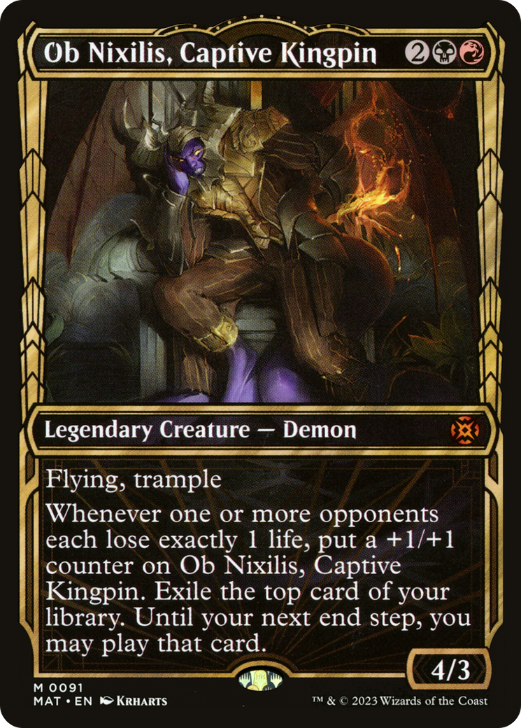 FOIL Ob Nixilis, Captive Kingpin (Showcase) (MAT-091) - March of the Machine: The Aftermath - Magic The Gathering