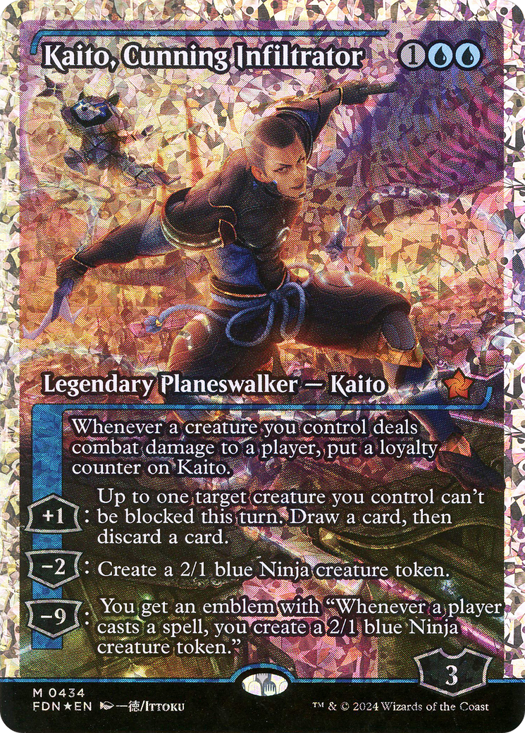 FOIL Kaito, Cunning Infiltrator (FDN-434) - Foundations - Magic The Gathering