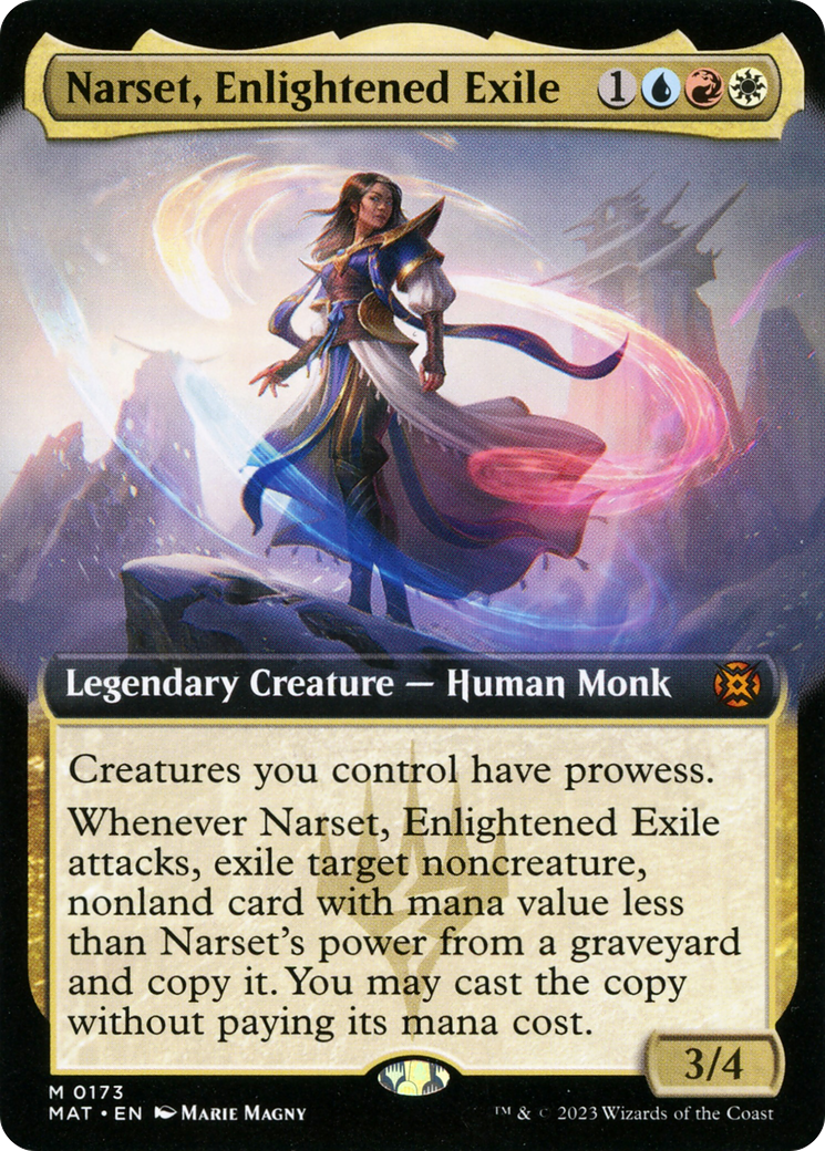 Narset, Enlightened Exile (Extended Art) (MAT-173) - March of the Machine: The Aftermath - Magic The Gathering