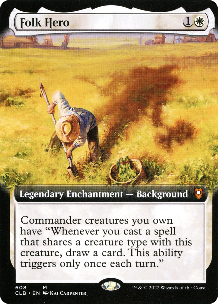 Folk Hero (Extended Art) (CLB-608) - Commander Legends: Battle for Baldur's Gate - Magic The Gathering
