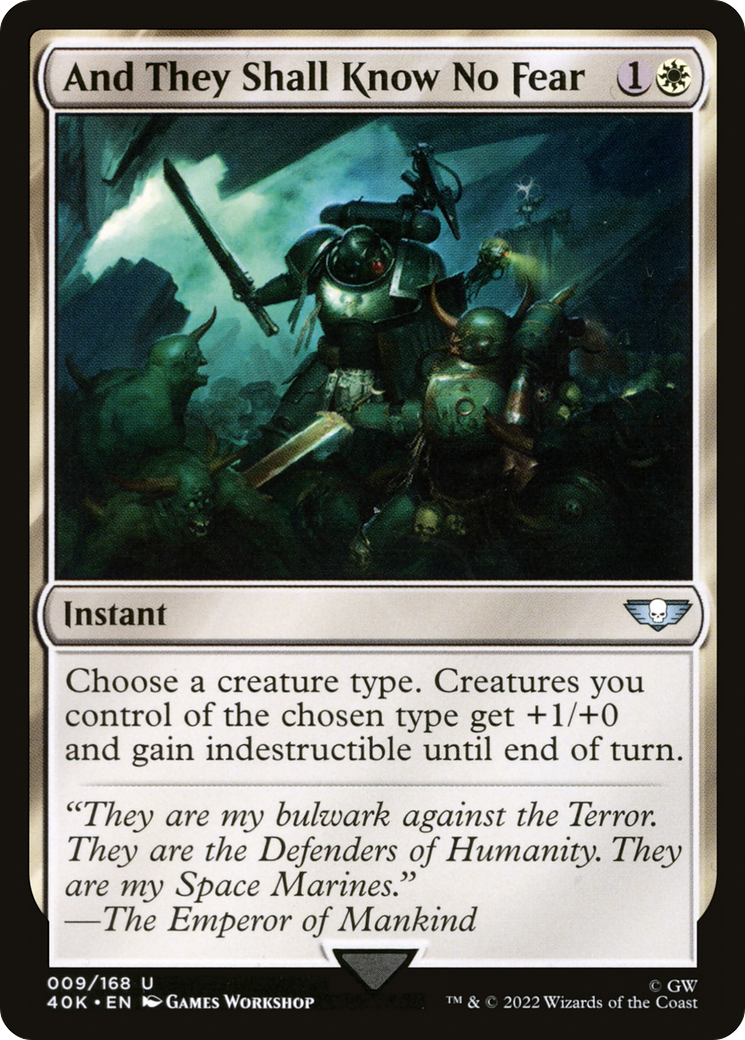 And They Shall Know No Fear (40K-009) - Warhammer 40,000 Commander - Magic The Gathering