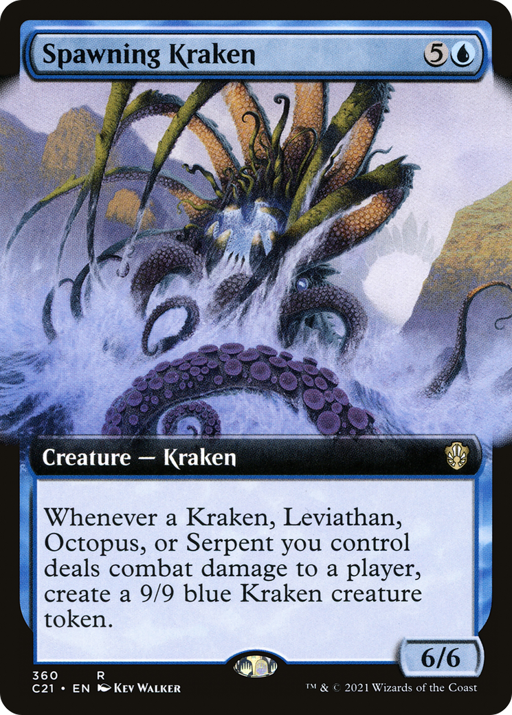 Spawning Kraken (Extended Art) (C21-360) - Commander 2021 - Magic The Gathering