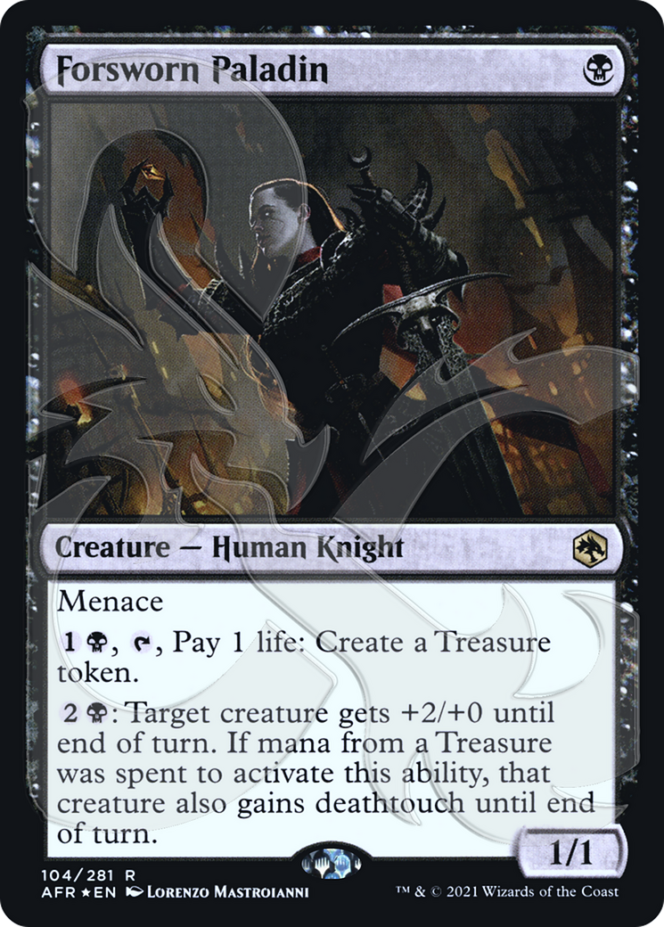 FOIL Forsworn Paladin (AFR&-104A) - Adventures in the Forgotten Realms Promos - Magic The Gathering