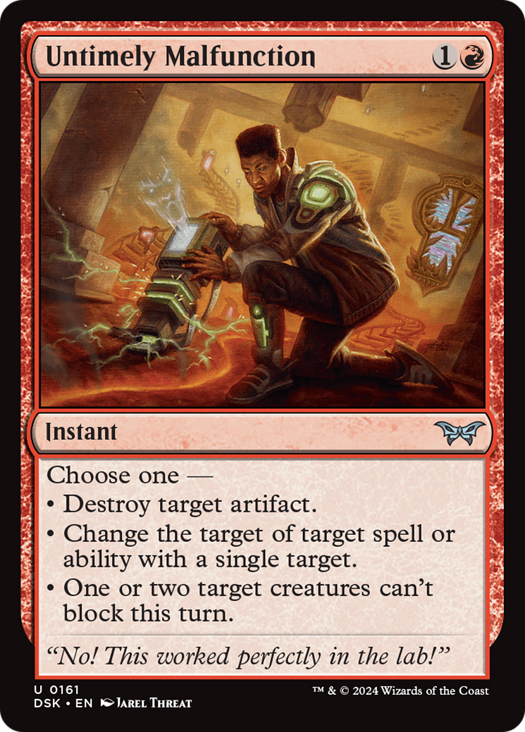 Untimely Malfunction (DSK-161) - Duskmourn: House of Horror - Magic The Gathering