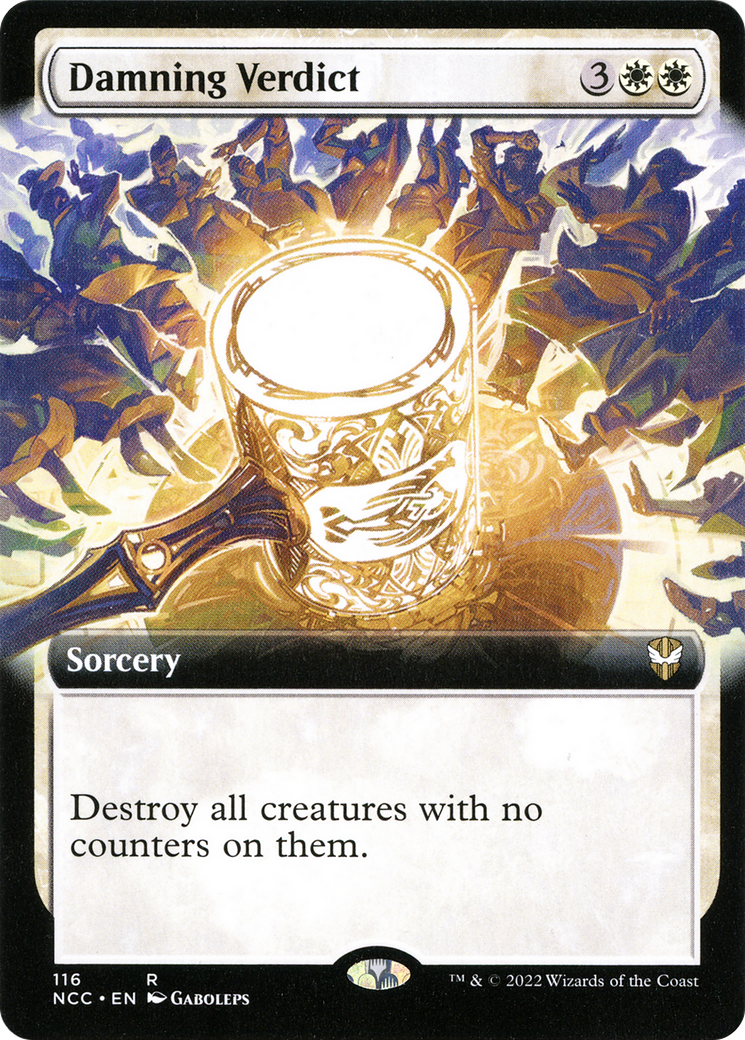 Damning Verdict (Extended Art) (NCC-116) - New Capenna Commander - Magic The Gathering