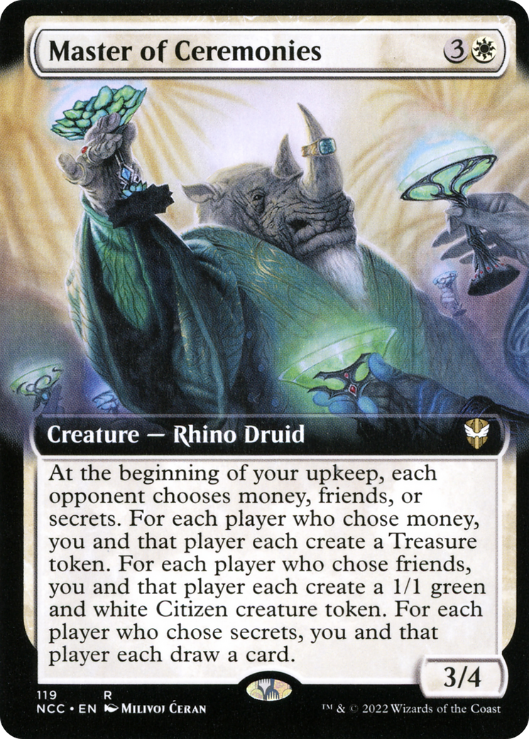 Master of Ceremonies (Extended Art) (NCC-119) - New Capenna Commander - Magic The Gathering