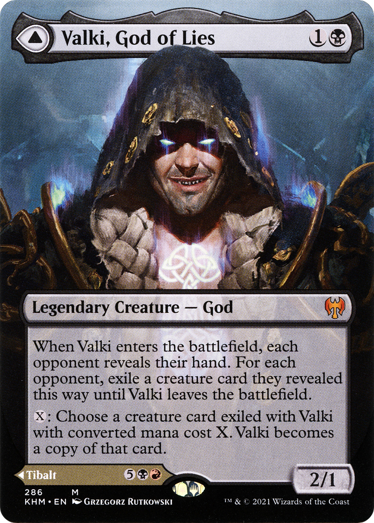 FOIL Valki, God of Lies (Borderless) (KHM-286) - Kaldheim - Magic The Gathering