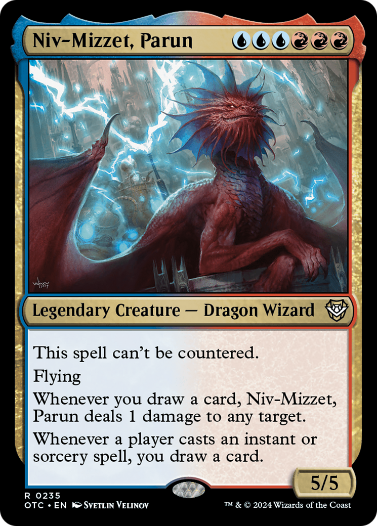 Niv-Mizzet, Parun (OTC-235) - Outlaws of Thunder Junction Commander - Magic The Gathering