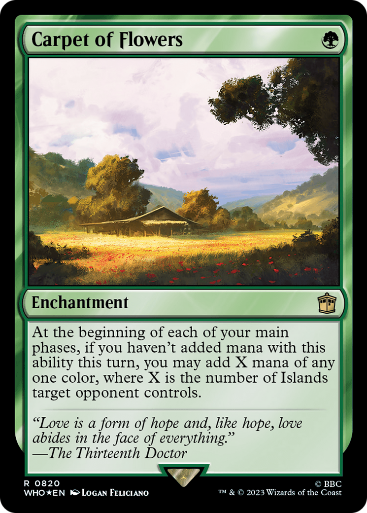 FOIL Carpet of Flowers (Surge Foil) (WHO-820) - Doctor Who - Magic The Gathering