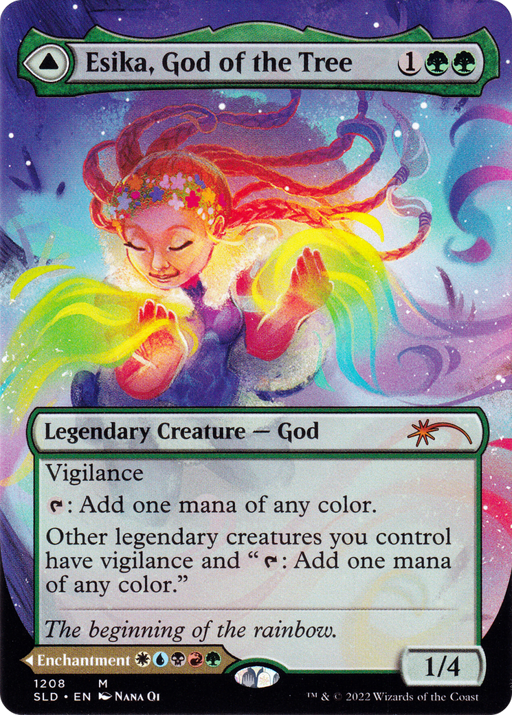Esika, God of the Tree (Display Commander) - Thick Stock (SLD-1208) - Secret Lair Drop - Magic The Gathering