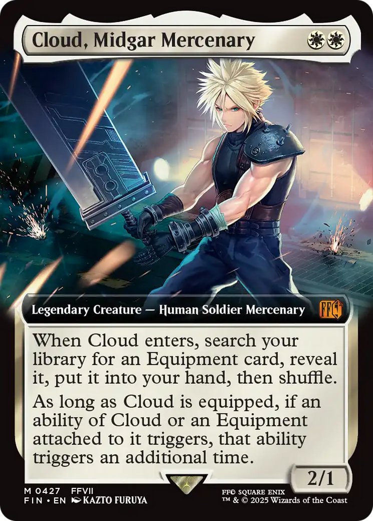 Cloud, Midgar Mercenary (Extended Art) (FIN-427) - FINAL FANTASY - Magic The Gathering