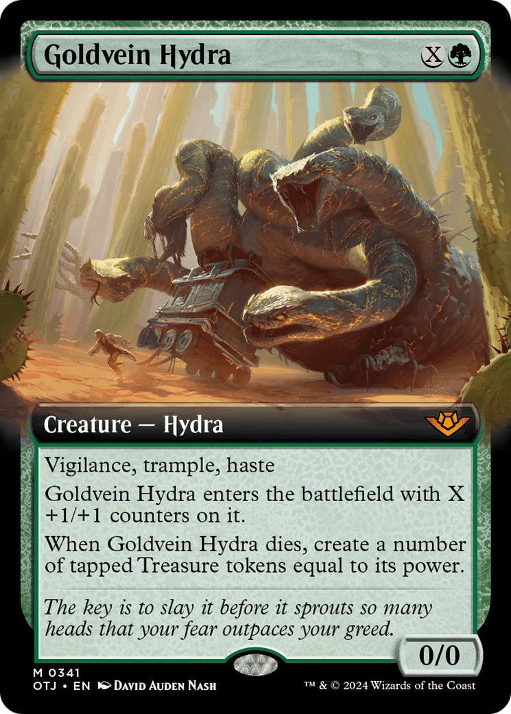 FOIL Goldvein Hydra (Extended Art) (OTJ-341) - Outlaws of Thunder Junction - Magic The Gathering