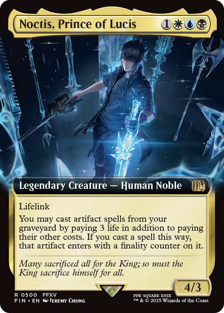 Noctis, Prince of Lucis (Extended Art) (FIN-500) - FINAL FANTASY - Magic The Gathering