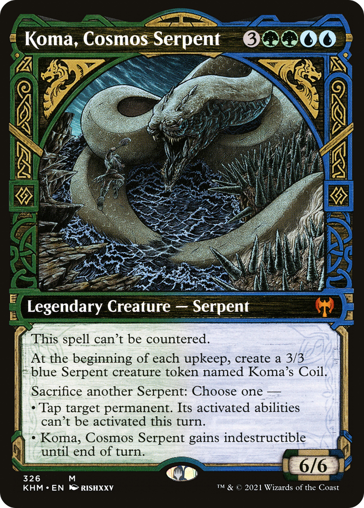 Koma, Cosmos Serpent (Showcase) (KHM-326) - Kaldheim - Magic The Gathering