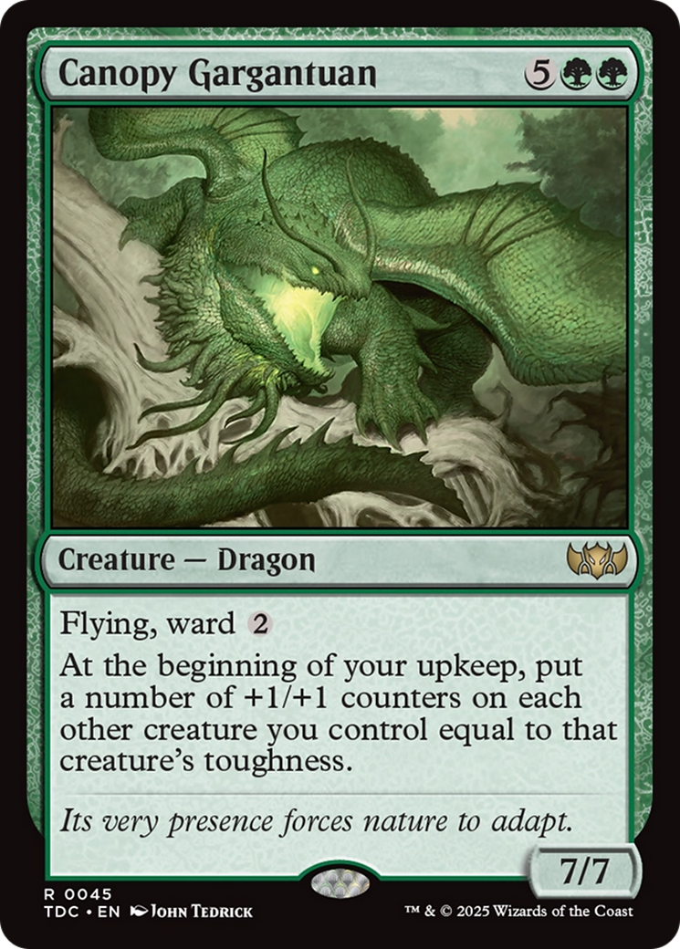 Canopy Gargantuan (TDC-045) - Commander: Tarkir: Dragonstorm - Magic The Gathering