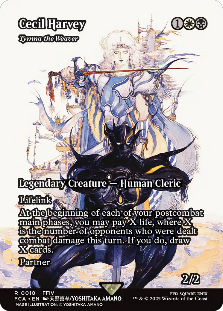 FOIL Cecil Harvey - Tymna the Weaver (Showcase) (FCA-018) - FINAL FANTASY: Through the Ages - Magic The Gathering