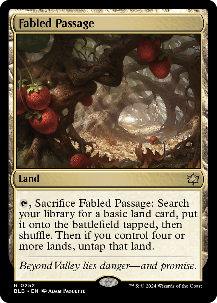 FOIL Fabled Passage (BLB-252) - Bloomburrow - Magic The Gathering