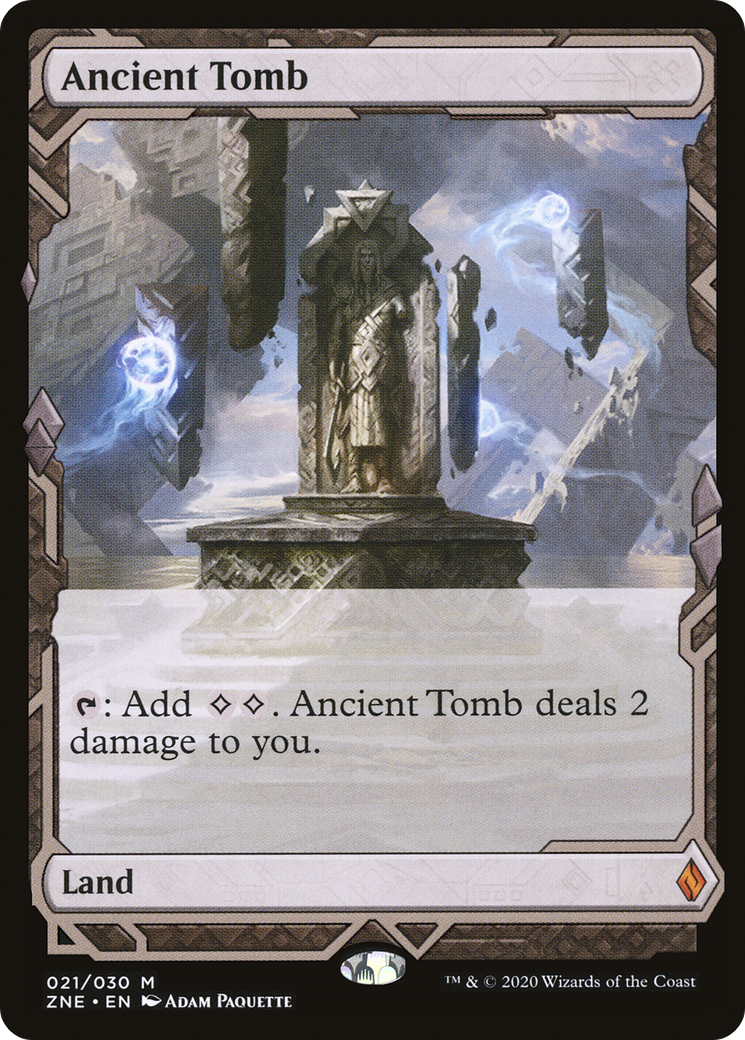 FOIL Ancient Tomb (ZNE-021) - Zendikar Rising Expeditions - Magic The Gathering