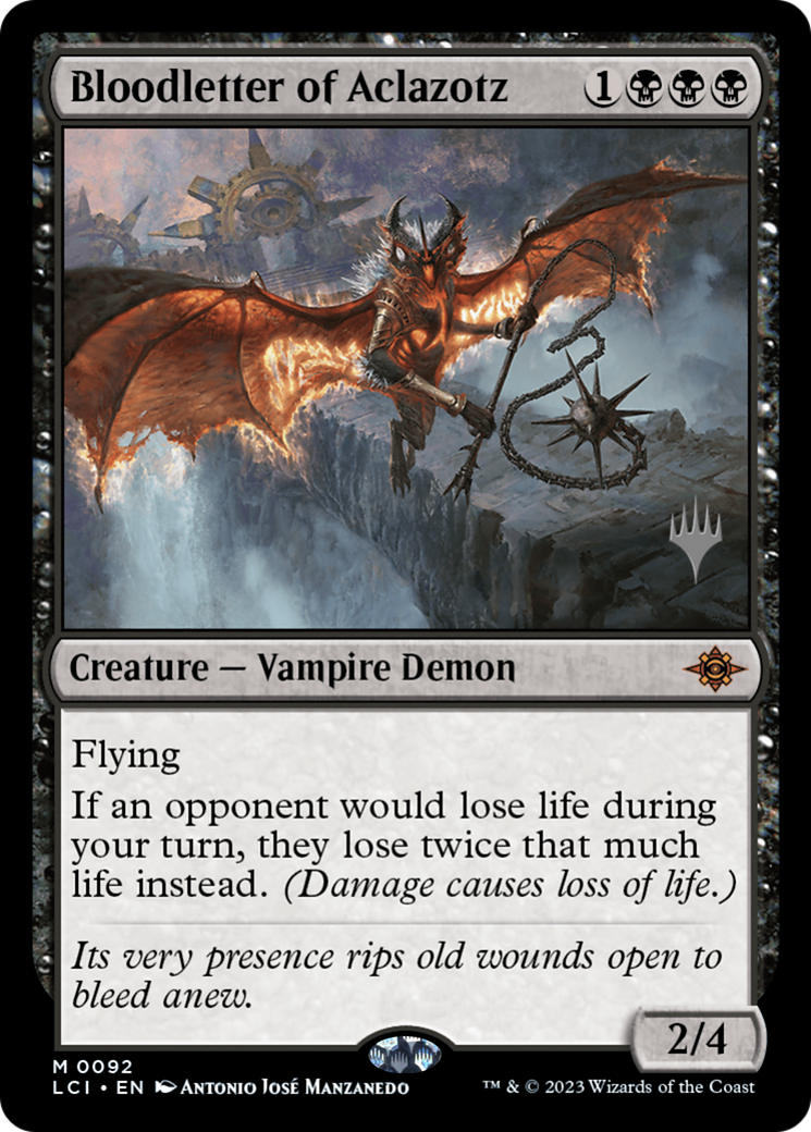 FOIL Bloodletter of Aclazotz (PPLCI-92P) - The Lost Caverns of Ixalan Promos - Magic The Gathering