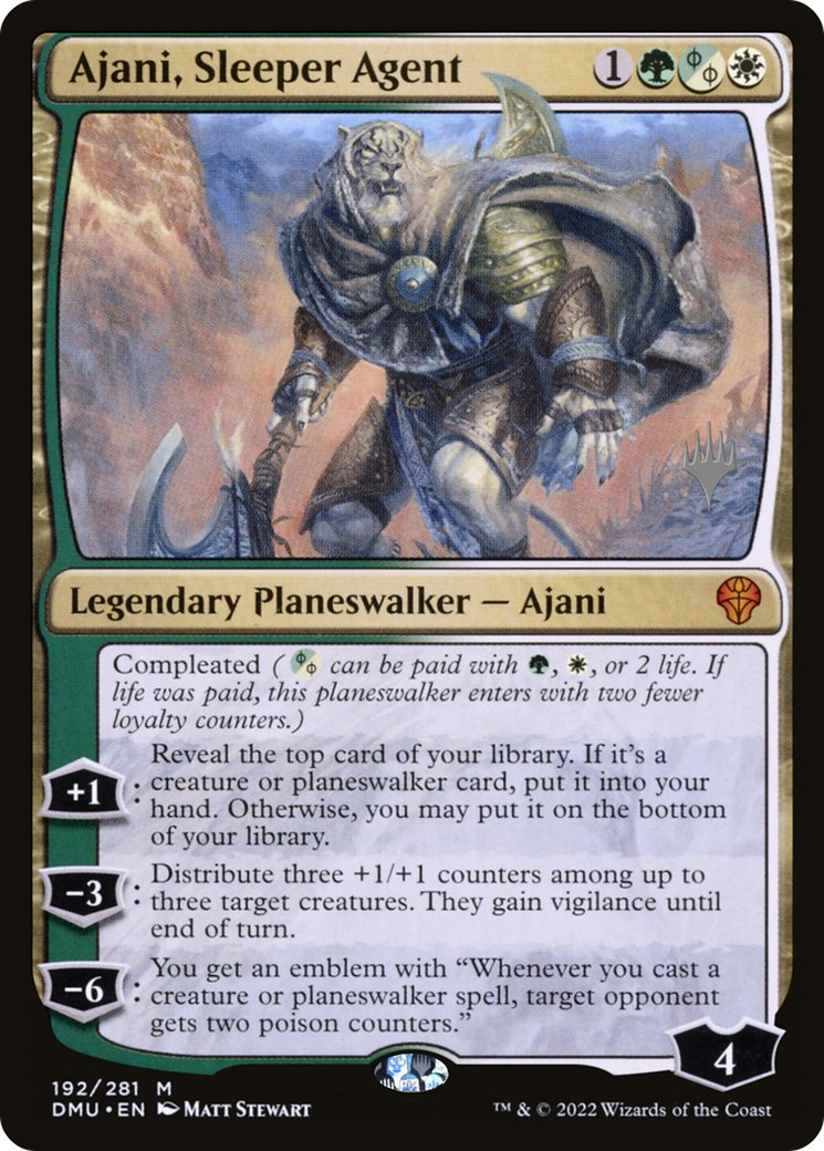 Ajani, Sleeper Agent (PPDMU-192P) - Dominaria United Promos - Magic The Gathering