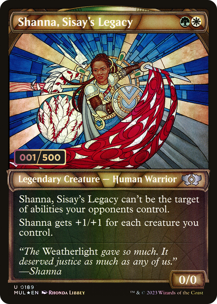 FOIL Shanna, Sisay's Legacy (Serial Numbered) (MUL-189Z) - Multiverse Legends - Magic The Gathering