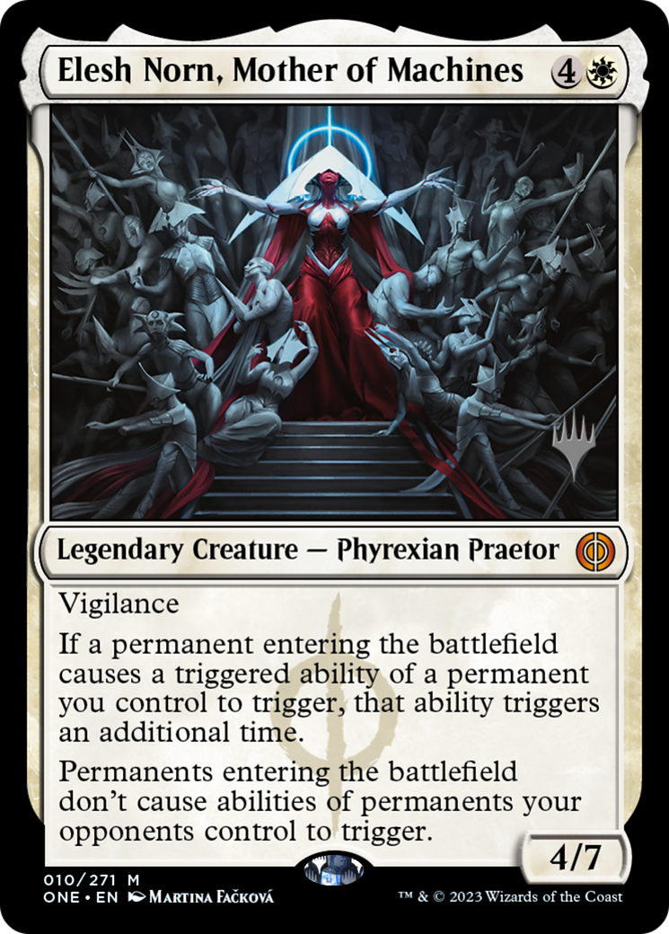 FOIL Elesh Norn, Mother of Machines (PPONE-10P) - Phyrexia: All Will Be One Promos - Magic The Gathering
