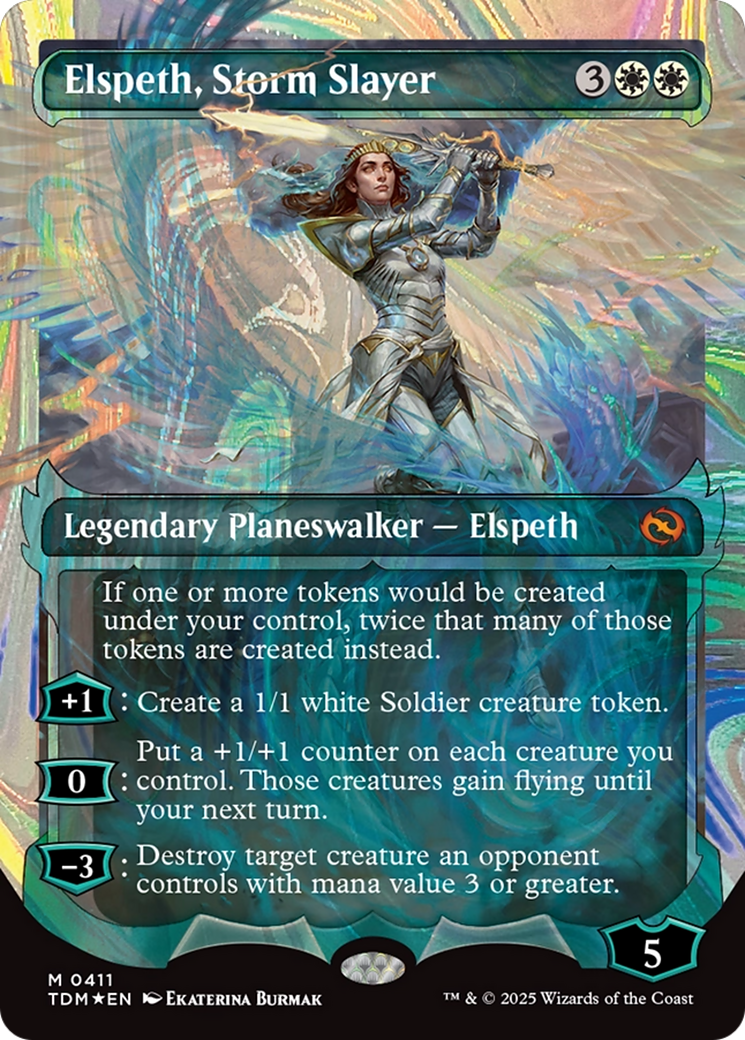 FOIL Elspeth, Storm Slayer (TDM-411) - Tarkir: Dragonstorm - Magic The Gathering