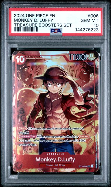 MONKEY D. LUFFY #006 2024 TREASURE BOOSTERS SET PSA 10