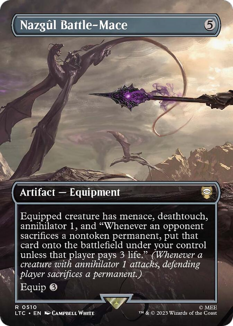 FOIL Nazgul Battle-Mace (Borderless) (LTC-510) - Tales of Middle-earth Commander - Magic The Gathering