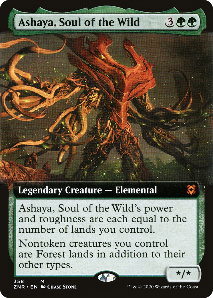 Ashaya, Soul of the Wild (Extended Art) (ZNR-358) - Zendikar Rising - Magic The Gathering