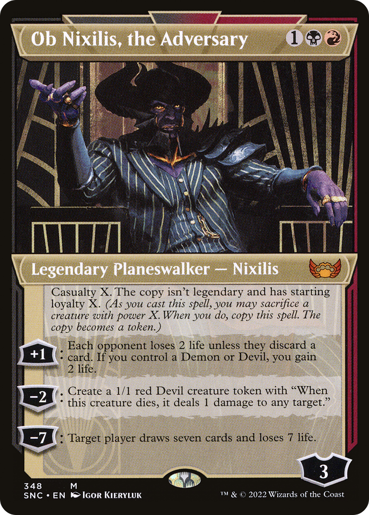 Ob Nixilis, the Adversary (Showcase) (SNC-348) - Streets of New Capenna - Magic The Gathering
