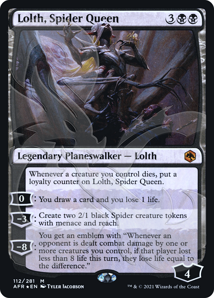 FOIL Lolth, Spider Queen (AFR&-112A) - Adventures in the Forgotten Realms Promos - Magic The Gathering