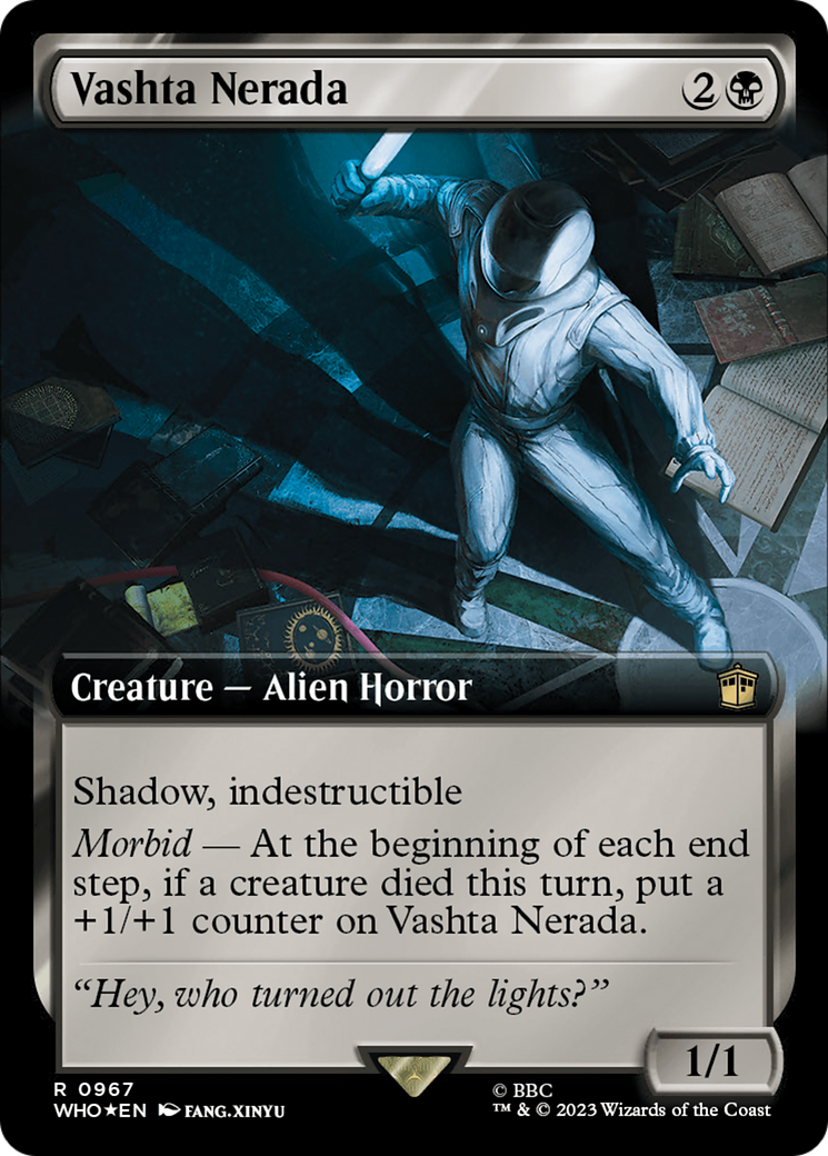 FOIL Vashta Nerada (Extended Art) (Surge Foil) (WHO-967) - Doctor Who - Magic The Gathering