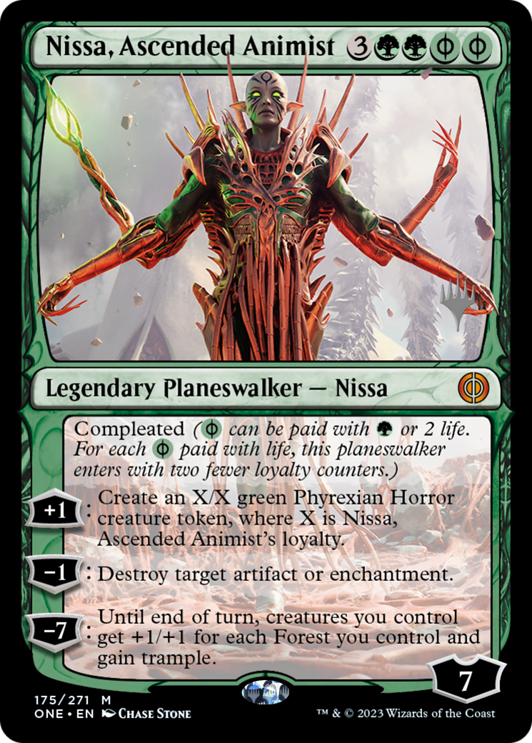 FOIL Nissa, Ascended Animist (PPONE-175P) - Phyrexia: All Will Be One Promos - Magic The Gathering