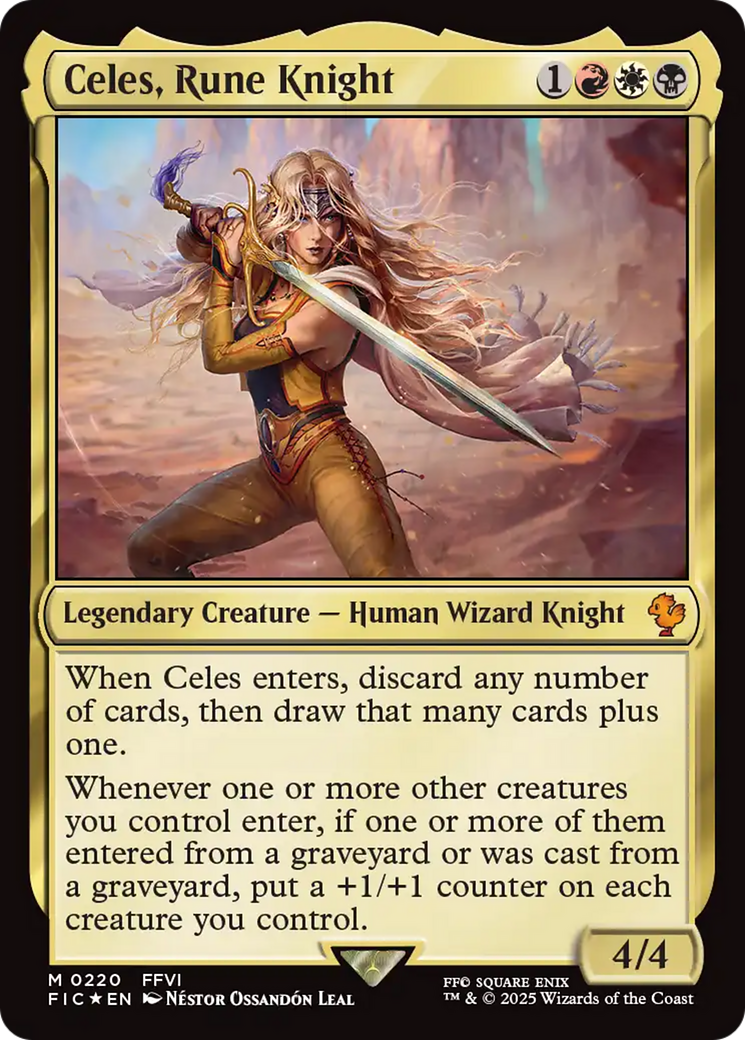 FOIL Celes, Rune Knight (Surge Foil) (FIC-220) - Commander: FINAL FANTASY - Magic The Gathering