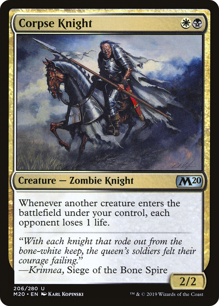 FOIL Corpse Knight (M20-206) - Core Set 2020 - Magic The Gathering