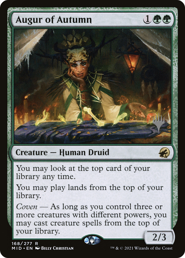 FOIL Augur of Autumn (PPMID-168P) - Innistrad: Midnight Hunt Promos - Magic The Gathering